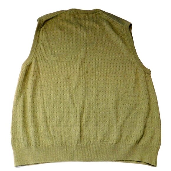 LYLE & SCOTT light green combed cotton grandpa vest sweater men's size XL - Picture 3 of 5